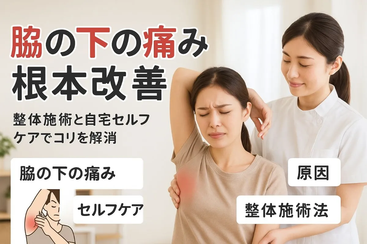 整体で脇の下の痛みやコリを根本改善！原因とセルフケア＆施術法を徹底解説